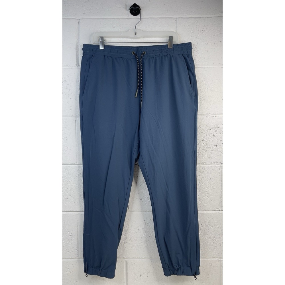 Bonobos Jogger Men's Large Short Teal Pants 26.5" Inseam Nylon Spandex Gym